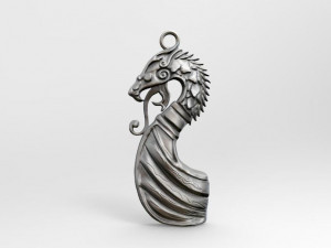 viking dragon pendant 3Dプリントモデル