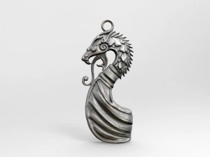 viking dragon pendant 3D Print Model