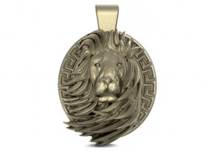 lion pendant 6 3D Print Model