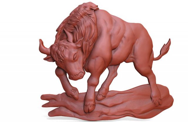 bull cnc 3D Print Model .c4d .max .obj .3ds .fbx .stl .blend 