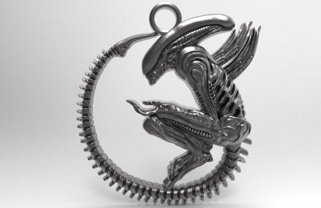 alien pendant 3Dプリントモデル .c4d .max .obj .3ds .fbx .stl .blend 