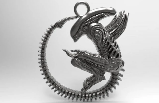 alien pendant 3D Print Model .c4d .max .obj .3ds .fbx .stl .blend 