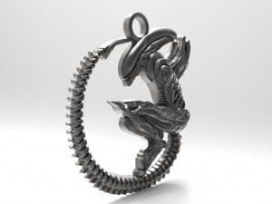 alien pendant 3Dプリントモデル