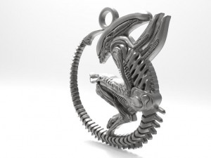 alien pendant 3Dプリントモデル