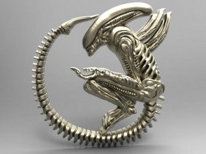 alien pendant 3Dプリントモデル