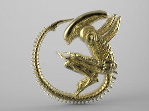 alien pendant 3Dプリントモデル