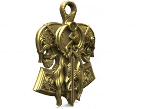 viking skull pendant 3D Print Model