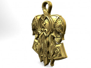 viking skull pendant 3D Druckmodell