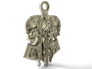 viking skull pendant 3D Print Model