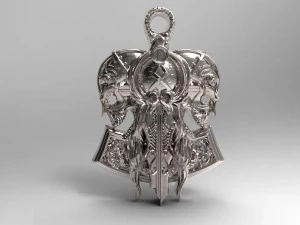 viking skull pendant 3D Print Model
