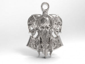 viking skull pendant 3D Druckmodell