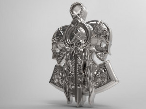 viking skull pendant 3D Druckmodell