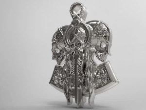 viking skull pendant 3D Print Model
