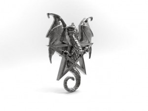 dragon pentagram pendant Model Cetak 3D