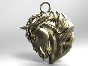 horse 3 pendant 3D Print Model