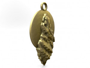 wolf pendant 3Dプリントモデル