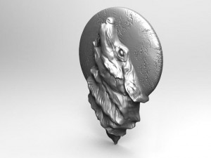 wolf pendant 3Dプリントモデル