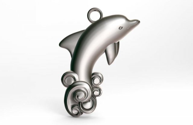 dolphin pendant Model Cetak 3D .c4d .max .obj .3ds .fbx .stl .blend 