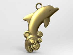 dolphin pendant Model Cetak 3D