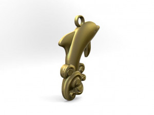 dolphin pendant Model Cetak 3D
