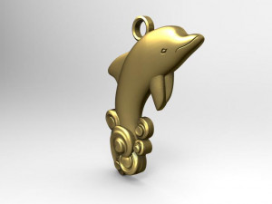 dolphin pendant Model Cetak 3D