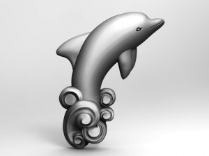 dolphin pendant Model Cetak 3D