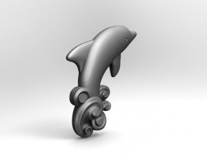 dolphin pendant Model Cetak 3D
