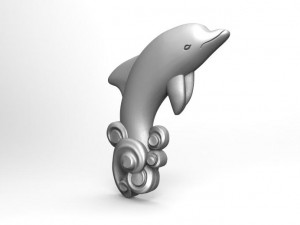 dolphin pendant Model Cetak 3D