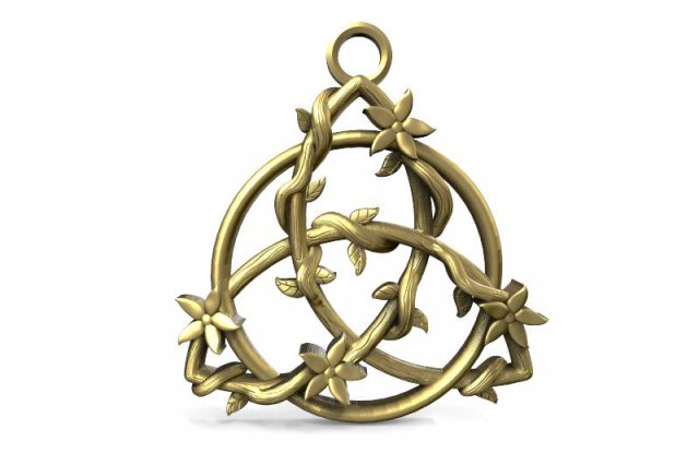 celtic triquetra pendant 3D-Druckmodell .c4d .max .obj .3ds .fbx .stl .blend 