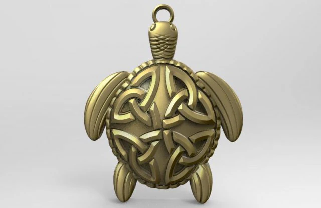 celtic turtle pendant 3D Print Model .c4d .max .obj .3ds .fbx .stl .blend 