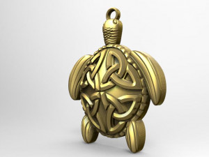 celtic turtle pendant 3D Принт Модель