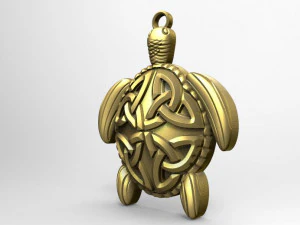 celtic turtle pendant 3D Print Model