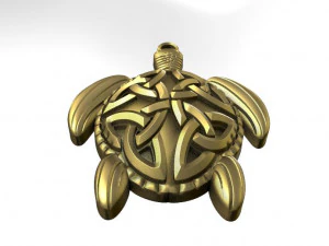 celtic turtle pendant 3D Print Model