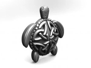 celtic turtle pendant 3D Print Model