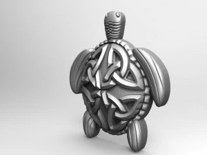 celtic turtle pendant 3D Print Model