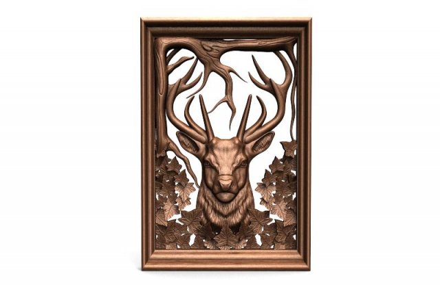 deer cnc 3D Print Model .c4d .max .obj .3ds .fbx .stl .blend 