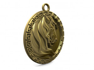 horse pendant 4 3D 프린트 모델