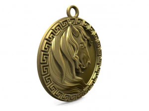 horse pendant 4 3D Print Model