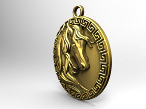 horse pendant 4 3D 프린트 모델