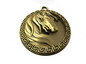 horse pendant 4 3D 프린트 모델