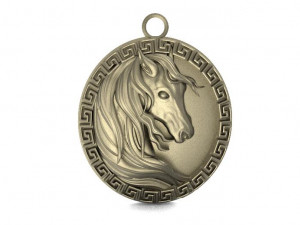 horse pendant 4 3D 프린트 모델