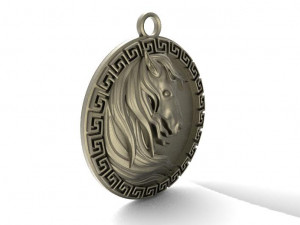 horse pendant 4 3D 프린트 모델