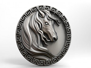 horse pendant 4 3D 프린트 모델