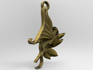 dragon leaf pendant 3Dプリントモデル