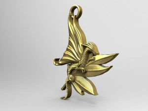 dragon leaf pendant 3D Print Model