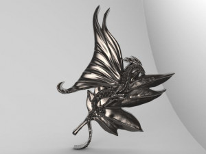dragon leaf pendant 3Dプリントモデル