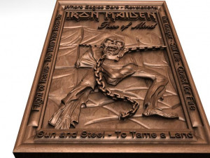 iron maiden eddie piece of mind cnc 3D Print Model