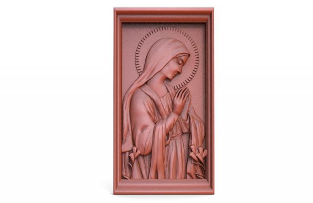 the virgin mary cnc 3D Print Model .c4d .max .obj .3ds .fbx .stl .blend