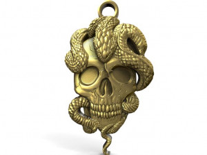 snake skull pendant 1 3D Принт Модель