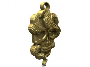 snake skull pendant 1 3D Print Model